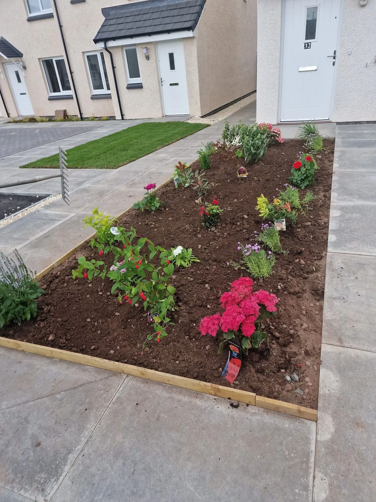 Planting and borders created by Amber and Sisters